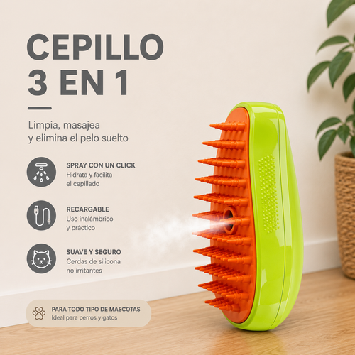 Cepillo de Vapor 3 en 1