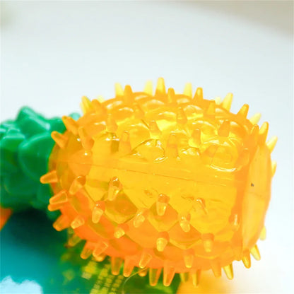 Pet Cooling Chew Toy Reusable Dog Cat Toy Teething Summer Cooling Watermelon Pineapple Lemon Durable Ice Frozen Fruit Shape Toys