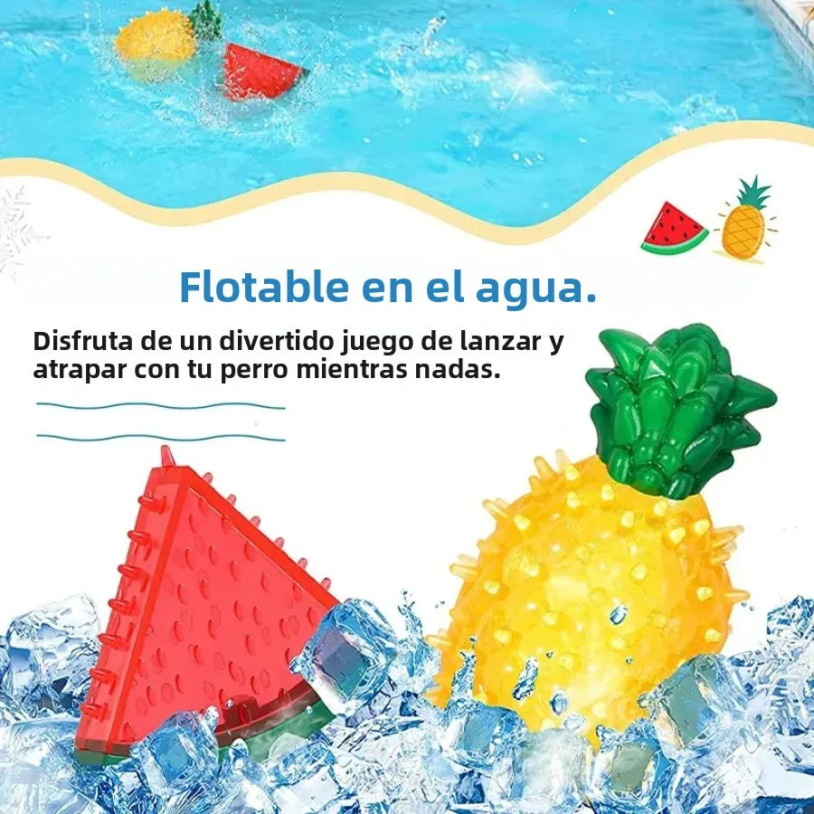 Pet Cooling Chew Toy Reusable Dog Cat Toy Teething Summer Cooling Watermelon Pineapple Lemon Durable Ice Frozen Fruit Shape Toys